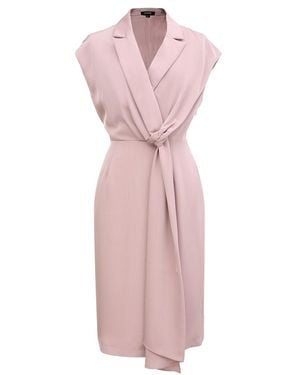Smart and Joy Asymmetrical Dress With Draped Panel - Pink