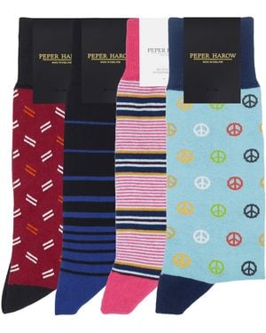 Peper Harow - Made in England Socks Bundle - Blue