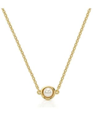 Unaloe Natural Pearl Necklace - Metallic