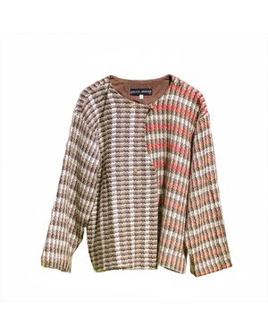 Charkha & Loom Warbler Plaid Jacket - Brown