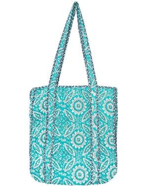 Inara Mediterranean Mosaic Tote Bag - Blue