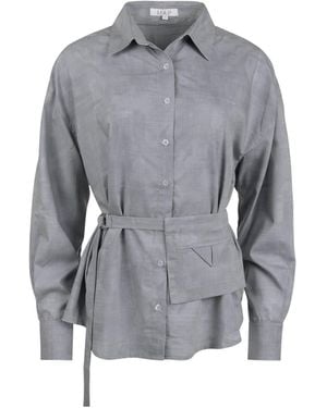 Lou&Up (Formerly Loup Clothing) Pinstripe Blouse - Grey
