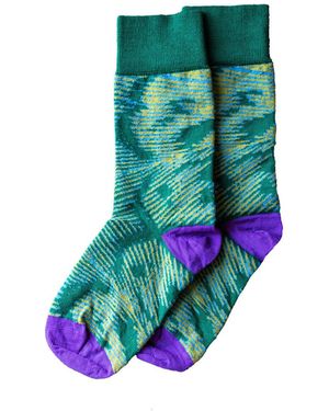 Essien & Emre Pavo Pattern Wool Socks - Green