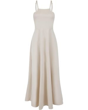 Celestine & Mae Neutrals Navi Strappy Midi Dress - Natural