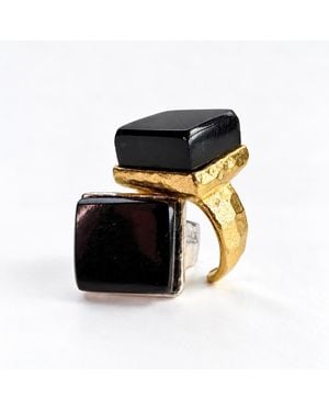 Smart Glass Jewelry Recycled Noir Gloss Ring - Black