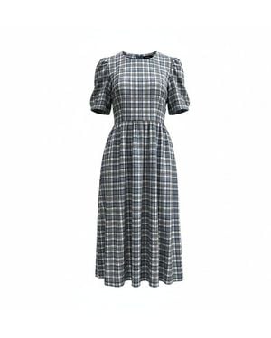 BEIRA Flora Dress – Check Cotton - Grey