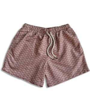Bdxy Studio Neutrals The Extra Swimshorts Repeat Caramel - Red