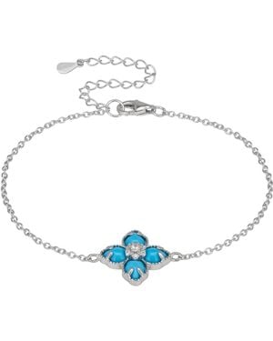 LÁTELITA London Flower Clover Bracelet - Blue