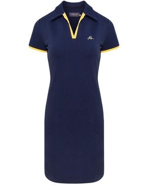 Mandragora Pique Polo Dress - Blue