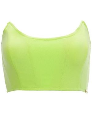 Nissa Corset Paneled Zip-Up - Green