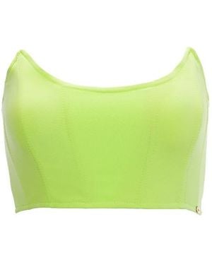 Nissa Corset Paneled Zip-Up - Green