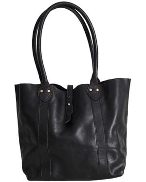 VIDA VIDA Soft Luxury Leather Tote Bag - Black