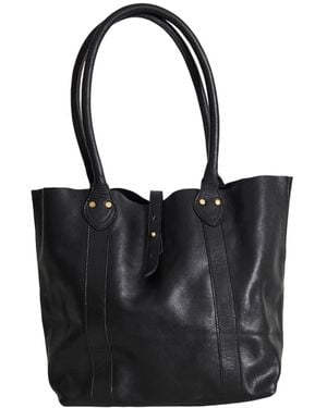 VIDA VIDA Soft Luxury Leather Tote Bag - Black