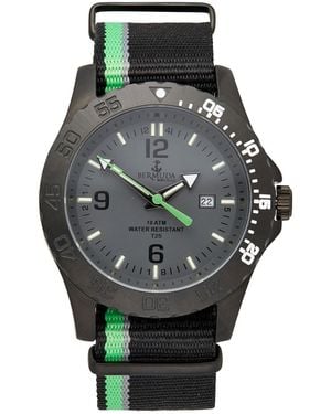 Bermuda Watch Company Bermuda Watch Co Stovel Bay & Nylon Gtls Watch - Green