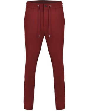 DAVID WEJ Ashford Relaxed Drawstring Trouser - Red