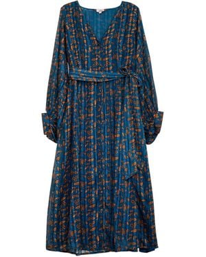 Niza Midi Dress With Details - Blue