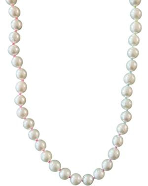 Herself Collections Hand-Knotted Freshwater Pearl Necklace - Metallic