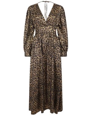 Nooki Design Devina Lame Dress-Leopard - Brown