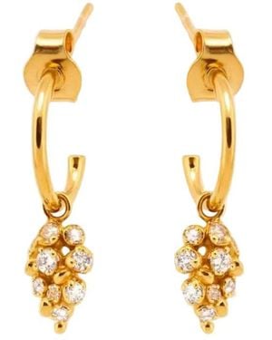 Dainty London Lyra Hoop Earrings - Metallic