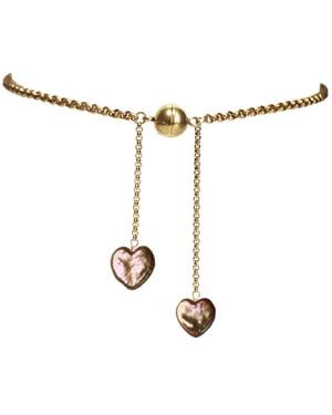 Marquise Swim Necklace Heart Pearl Magnetic Choker St-Valentin Edition - White