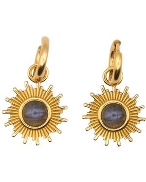 Isolated Jewellery Labradorite Sol Earrings - Metallic
