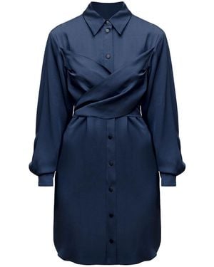 UNDRESS Haven Deep Mini Shirt Dress - Blue