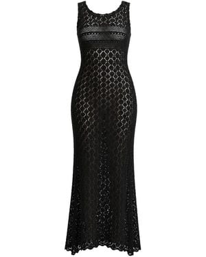 Decolet the label Amalfi Crochet Dress - Black