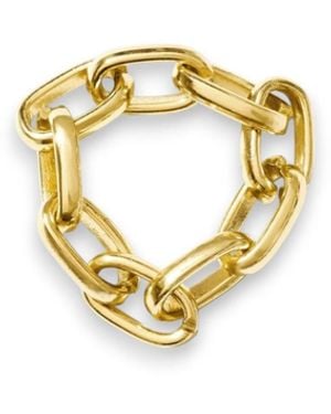 Alexie of Athens Gaia Chunky Chain Ring - Metallic