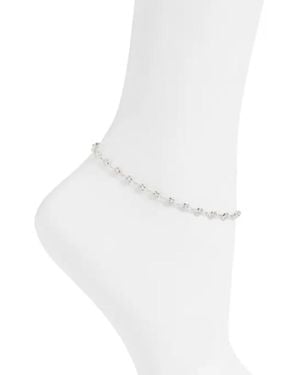 SHYMI Round Bezel-Set Anklet - White