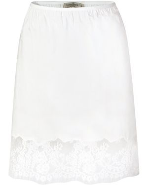 NUAJE NUAJE Soleil Lace Trim Cotton Skirt - White