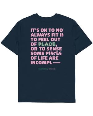 Anchor and Crew Five It's Ok Editions Organic Cotton T-Shirt - Blue