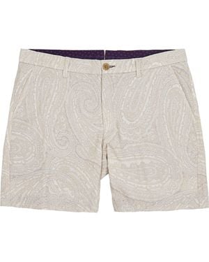 lords of harlech Neutrals Clyde Wild Paisley Oxford Short - White