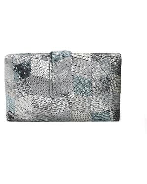 Simitri Zigzag Clutch - Blue