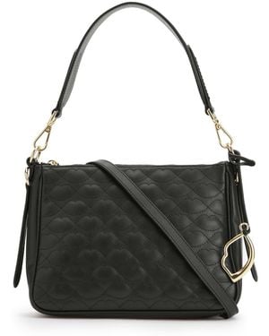 Lulu Guinness Quilted Lip Leather Callie Crossbody Bag - Black