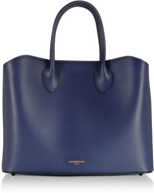 Le Parmentier Jackie Leather Tote Bag - Blue
