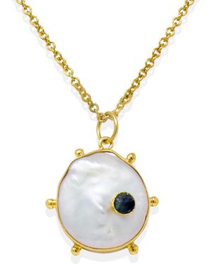 Vintouch Italy Rebel Rebel Sapphire Pendant Necklace - Metallic