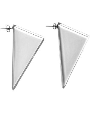 Studio Syg Triangle Stud Earrings - White