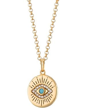 Scream Pretty Evil Eye Pendant Necklace - Metallic