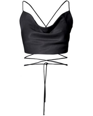 AGGI by HALEWSKI Lucia Glossy Top - Black