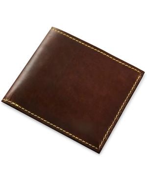 VIDA VIDA Tan Leather Wallet With Contrast Stitch - Brown