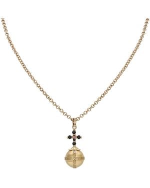 Retro Chic Globus Cruciger Necklace - Metallic