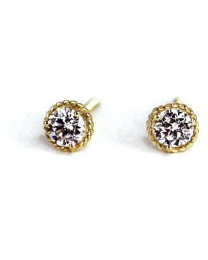 VicStoneNYC Fine Jewelry Antique Lab Diamond Stud Earrings - White