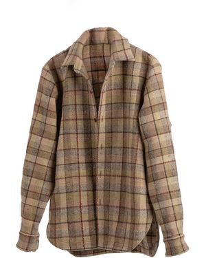 Charkha & Loom Neutrals Sirius Plaid Shirt Shacket Checks - Brown