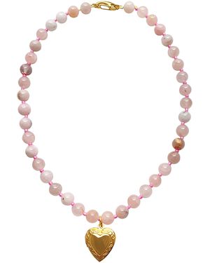 Smilla Brav Heart Locket Necklace - Metallic
