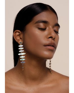 Lavani Jewels Zenith Abalone Earrings - Brown