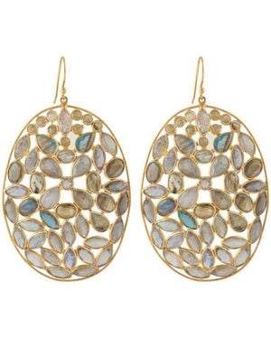 Opium Jewels Carpet Oval Jali Drops - Metallic