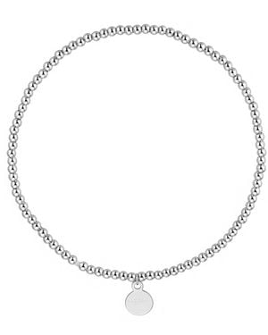 Nazzar Mini Beaded Stretch Bracelet - Metallic