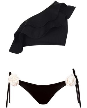 Nur Karaata Cliantha Bloom Bikini - Black