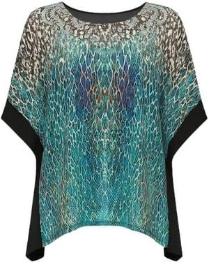 Conquista Oversized Patterned Top - Green