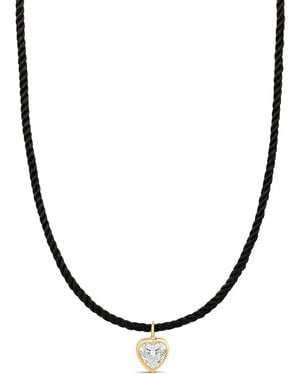 SHYMI Cord Necklace With Fancy Shape - Metallic